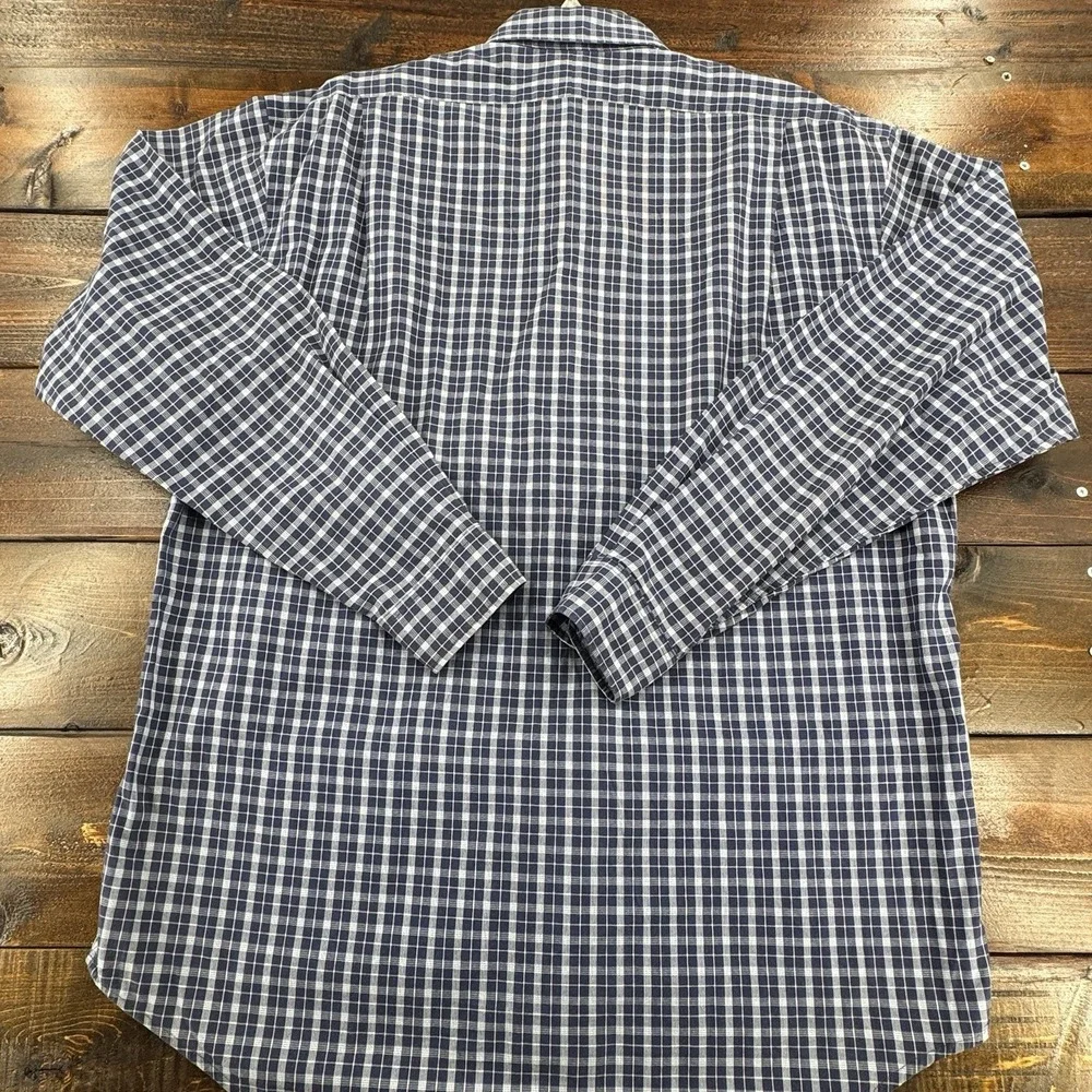 Polo Ralph Lauren Mens Classic Fit Blue Plaid Button Up Long Sleeve Shirt Size M
